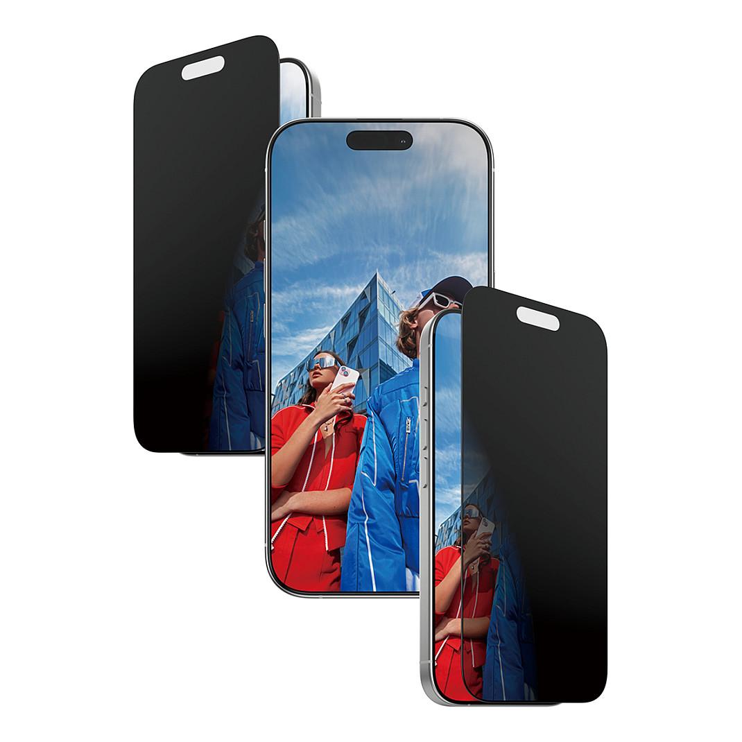 Mbrojtëse për ekran PanzerGlass 2-Way Privacy / iPhone 17 / iPhone 16 Pro / Ultra-Wide Fit / EasyAligner - Transparente - 3