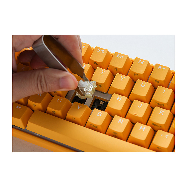 Tastierë Gaming Ducky One 3 Yellow Mini / 60% / Mekanike / Cherry MX Speed Silver / Hot-Swap / RGB - Verdhë - 4