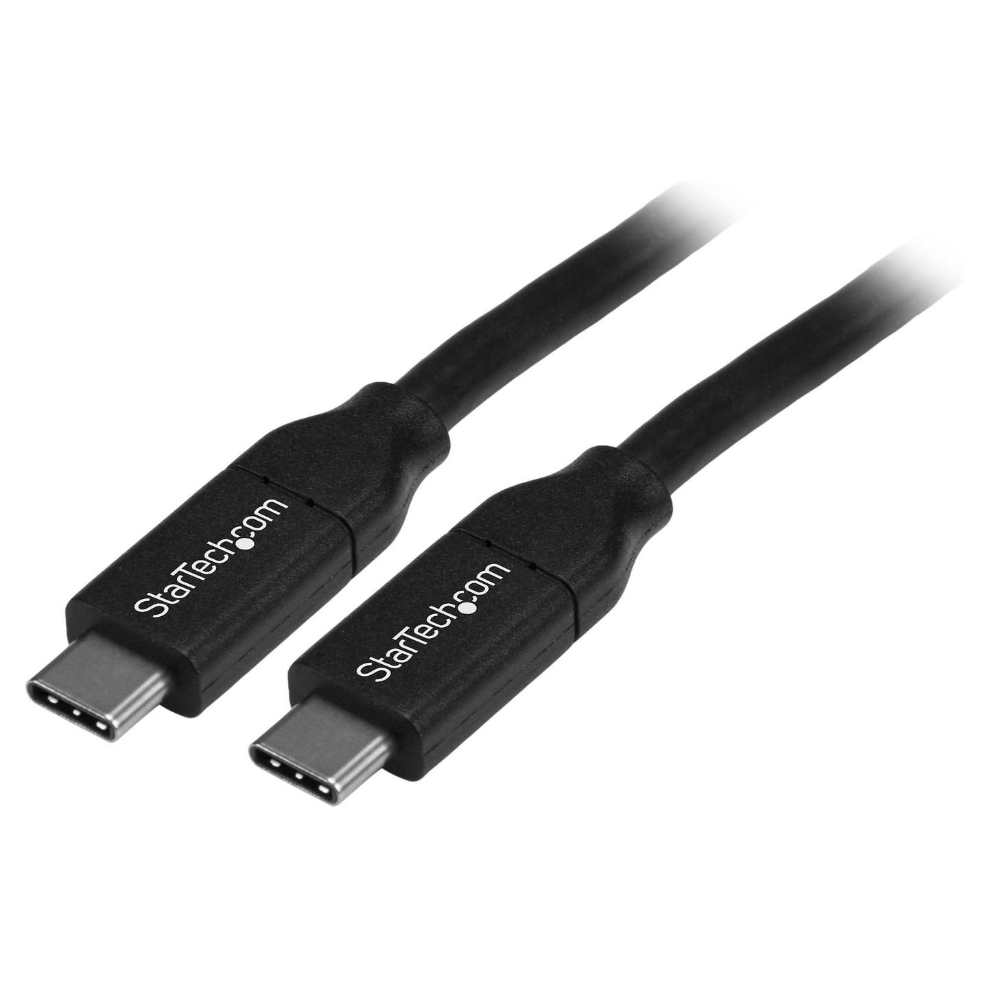 Kabllo USB StarTech.com USB2C5C4M / USB-C në USB-C / 4m / USB 2.0 / 480Mbps / 100W / 5A - Zezë