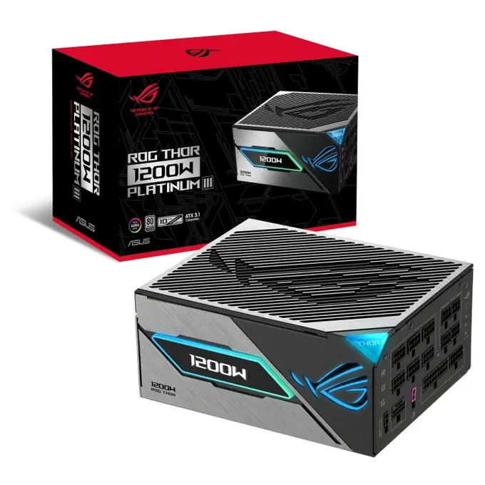 Furnizues Energjie ATX ASUS ROG Thor / 1200W / 80 PLUS Platinum / ATX 3.1 / PCIe 5.1 - Zezë - 2