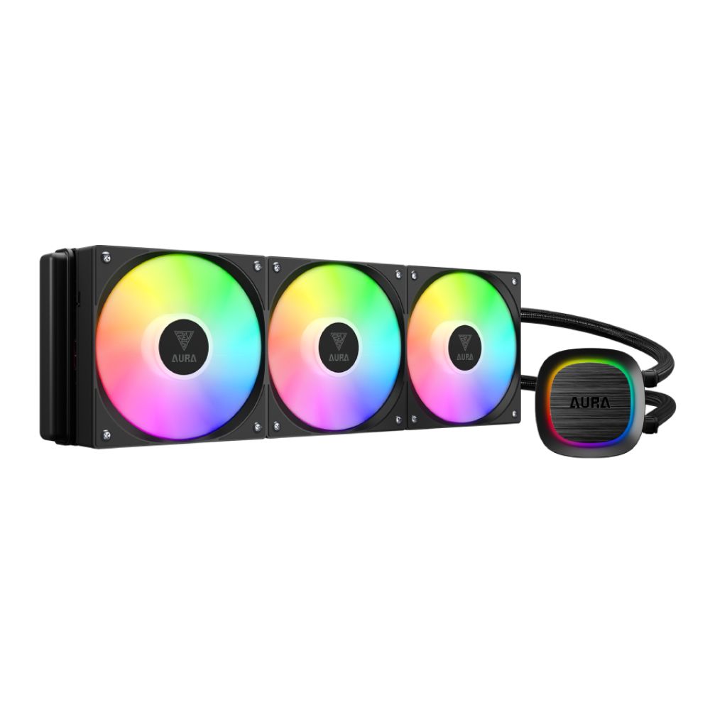 Ftohës për Procesor Gamdias Aura GL360 V2 / 360mm / 3x120mm / ARGB / PWM / AIO - Zezë - 2