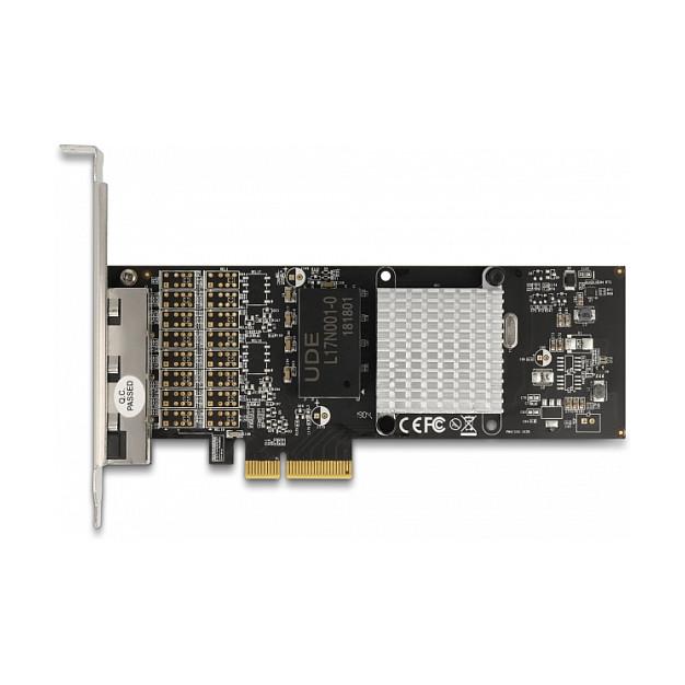 Karta të Rrjetit Delock 88606, PCI Express x4, 4x Gigabit LAN RJ45, 10/100/1000Mbps, Intel i350, Low Profile + Full Height - 2