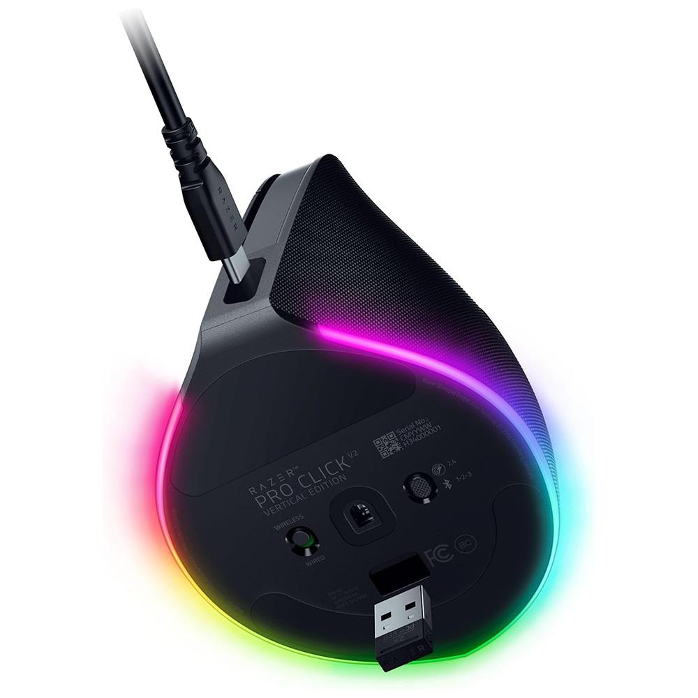 Maus pa kabllo Razer Pro Click V2 Vertical / Focus Pro 30K / 30.000 DPI / 6 Butona / RGB - Zezë - 3
