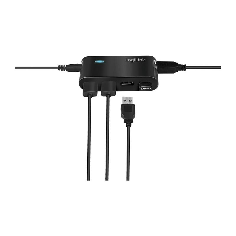 Splitter USB LogiLink UA0085 / 4x USB 2.0 / 480 Mbit/s / 5V/2A - Zezë - 3