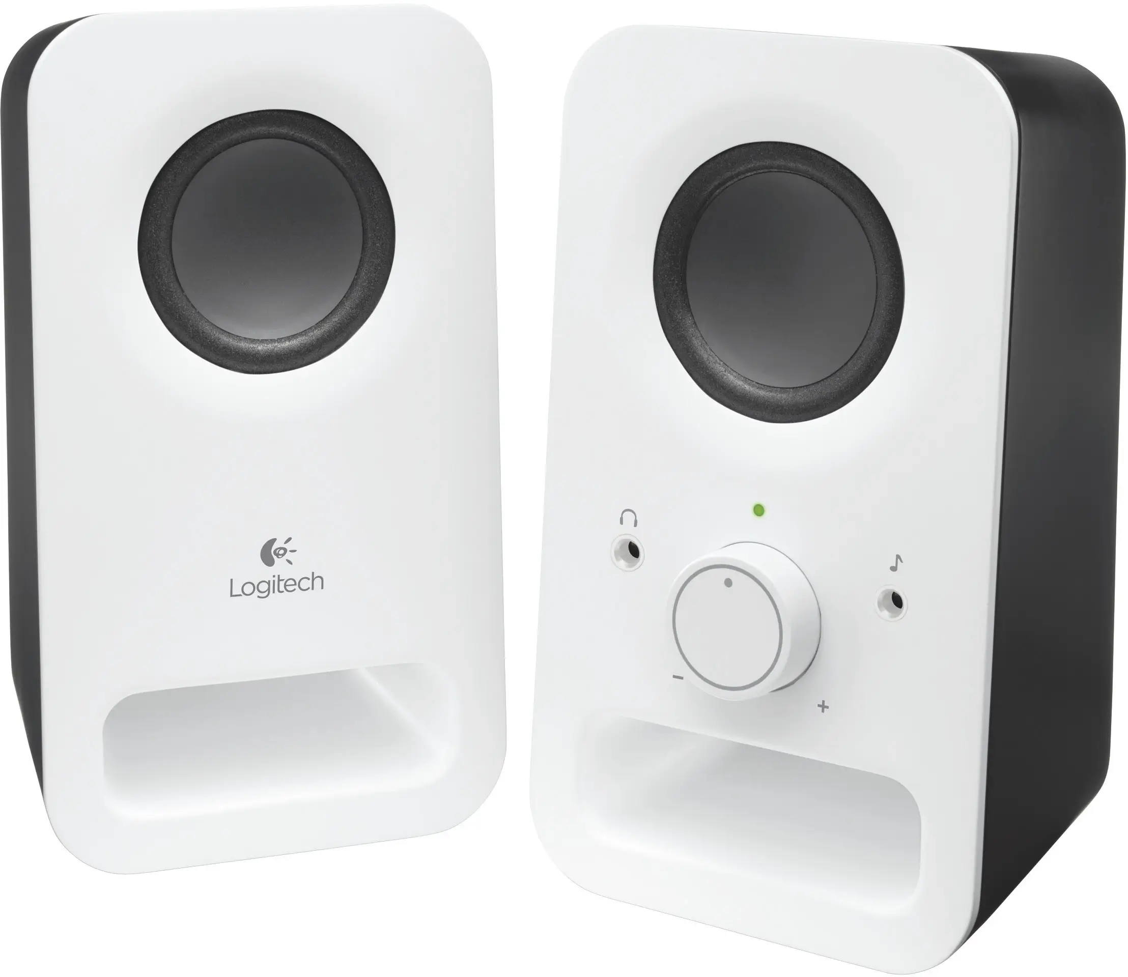 Logitech Z150 – Altoparlantë Stereo 2.0, 3W RMS, 2× 2", 3.5mm AUX, 2 Hyrje, Headphone Jack – Bardhë - 2