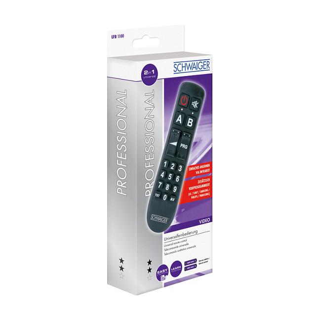 Telekomandë Universale Schwaiger UFB1100 533, 2 në 1, 20 Butona, IR, Funksion Mësimi, 2× AAA - Zezë - 17