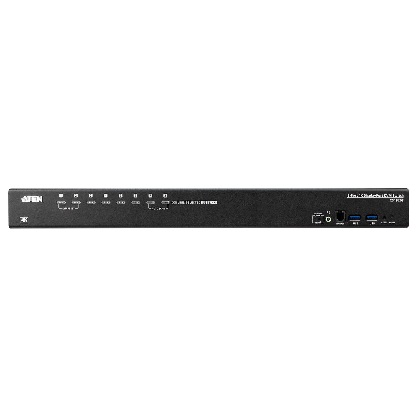 KVM Switch ATEN CS19208-AT-G, 8 porta, DisplayPort, HDMI, USB 3.0, 4K 60Hz, Rack 1U - Zezë - 3