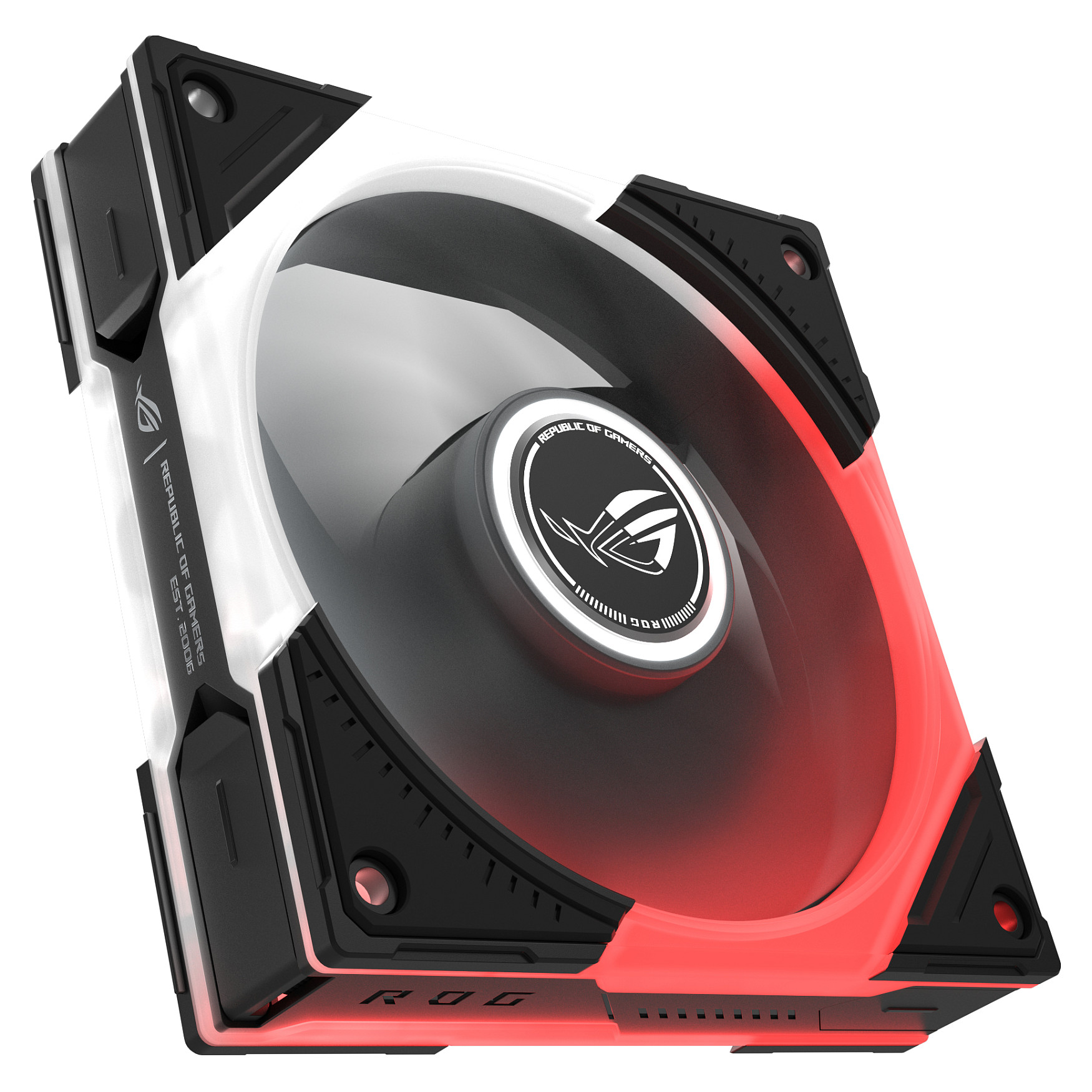 Ftohës për Kasë ASUS ROG Eurux GR120 ARGB Reverse / 120mm / 30mm / PWM / 2200 RPM / 70 CFM / ARGB / 3-Pack / ROG Hub – Zezë/Kuqe/Bardhë - 12