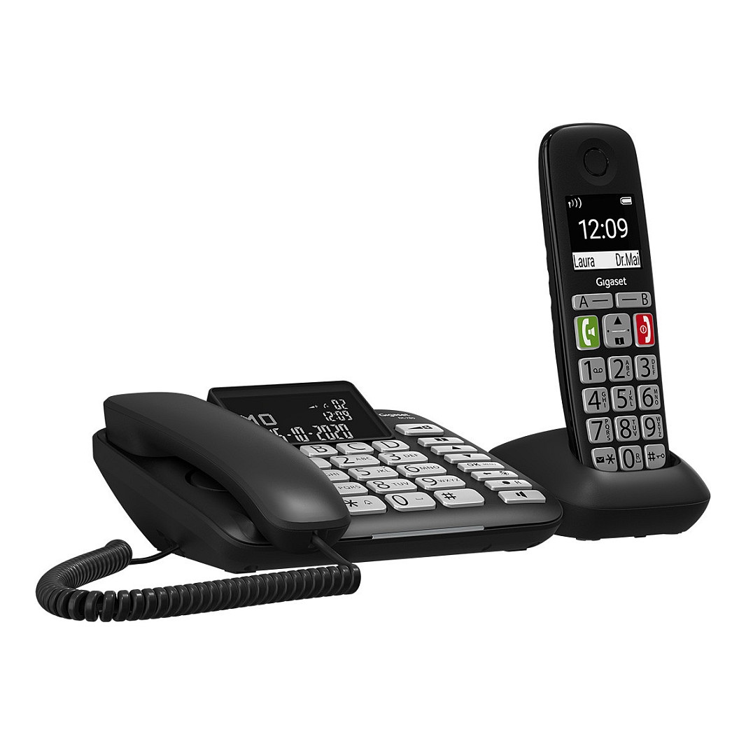 Telefon i thjeshtë Gigaset DL780 Plus / Analog / DECT & Hands-Free - Zezë - 2