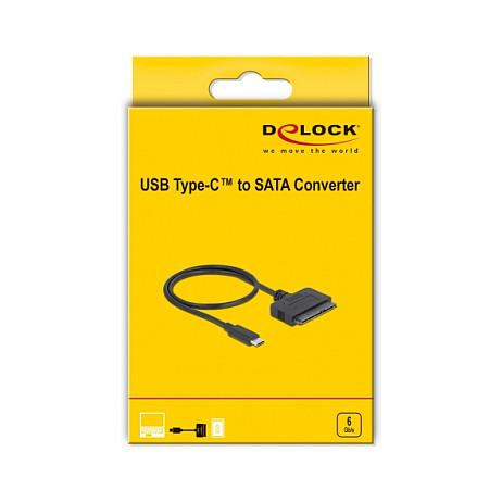 Konvertues DeLOCK 63803, USB-C në SATA 22-pin, USB 3.2 Gen 2, 10 Gbit/s, për HDD dhe SSD 2.5", 50 cm - 2
