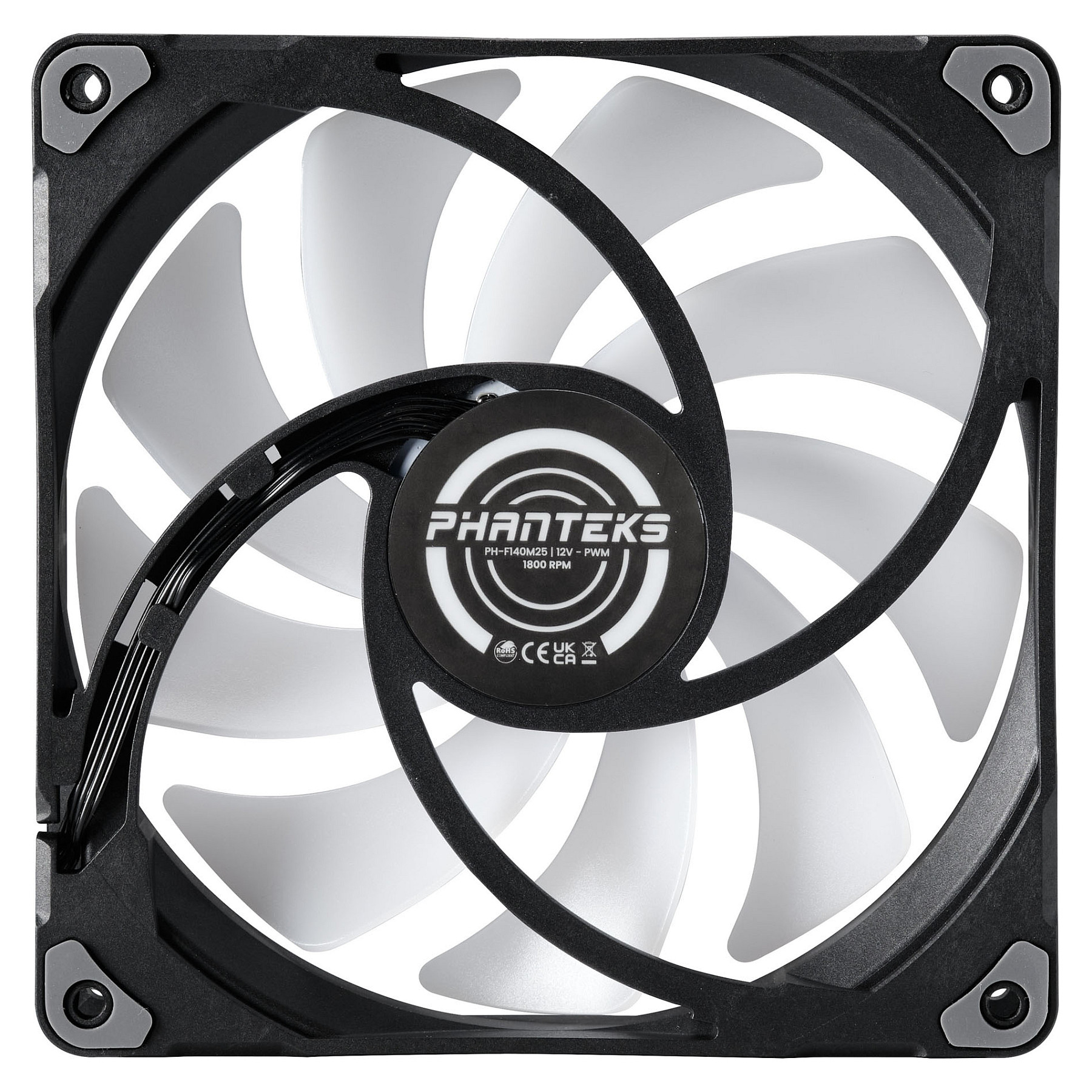 Ftohës për Kasë Phanteks M25-140 / 140mm / 500-1800 RPM / ARGB / PWM – Zezë - 4