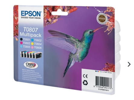 INK Epson T0807 / C13T08074011 / 6 x 7.4ml – Shumëngjyrësh