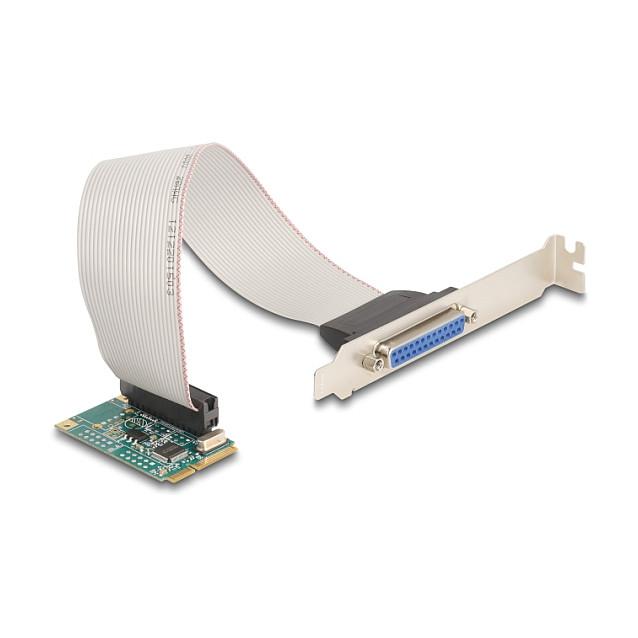 Kartë Zgjerimi Mini PCI Express Delock 95275 / Mini PCIe Full Size / 1x Parallel DB25 / 1Mbps / WCH382L