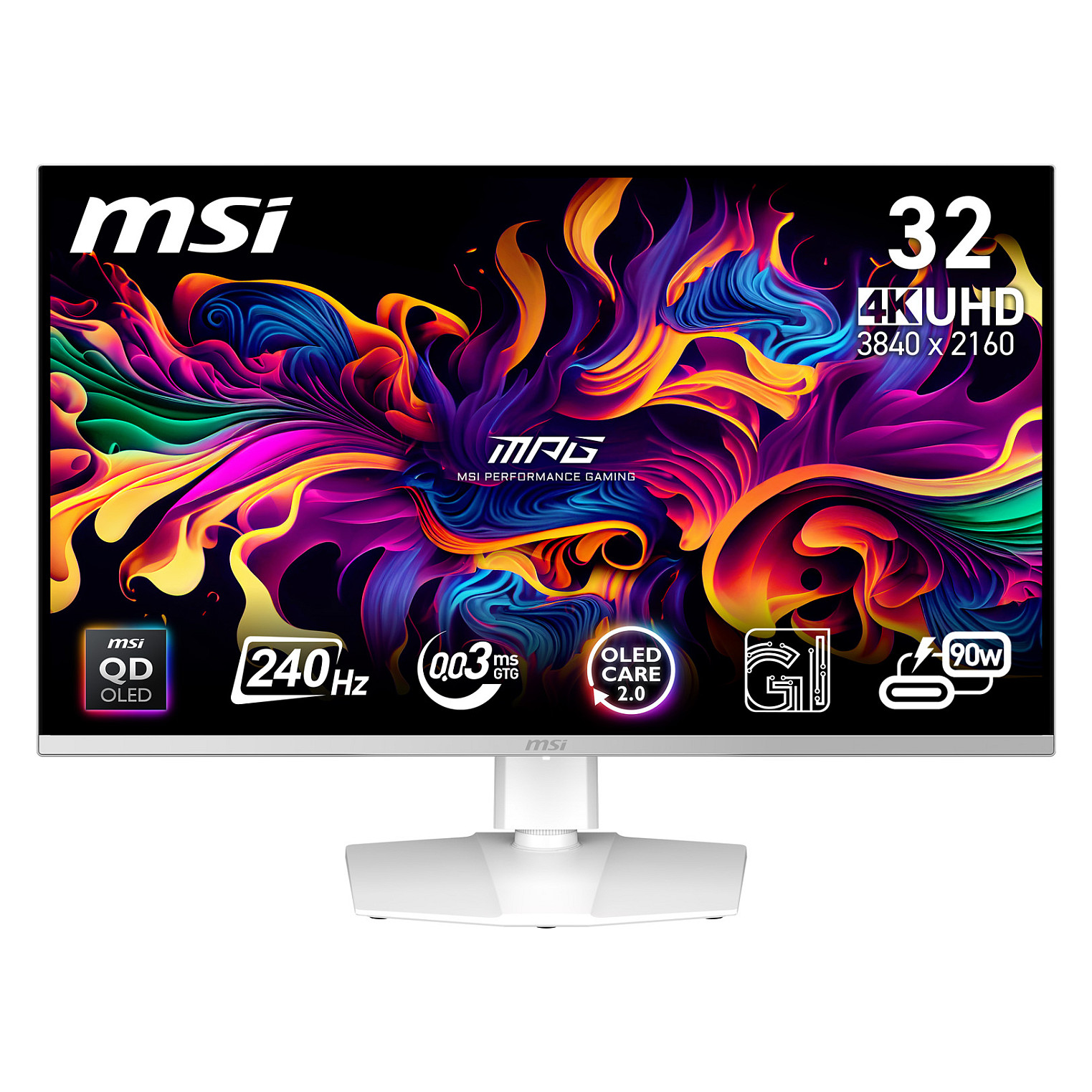 Monitor Gaming MSI MPG 321URXWDE / 31.5 Inch / 4K Ultra HD / 240Hz / 0.03ms / I bardhë
