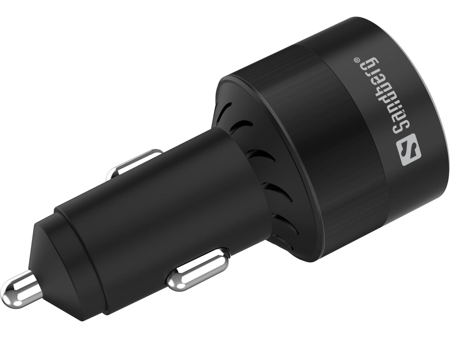 Adapter Telefoni për Veturë Sandberg 441-49 / 130W / 2x USB-C / USB-A / PD - Zezë - 3