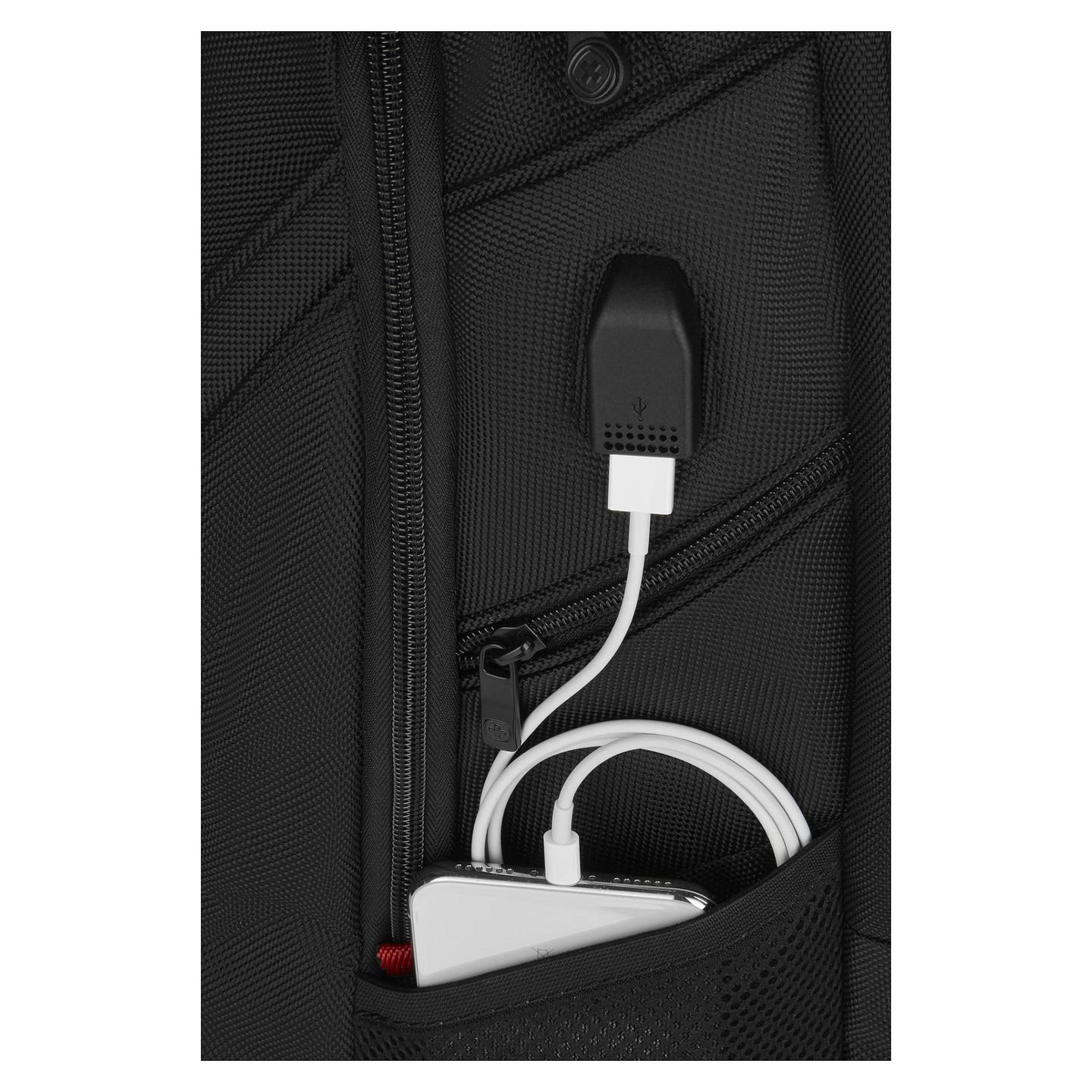 Çantë shpine për Laptop Wenger Ibex Ballistic Deluxe, 14–16 inç, 26 L – Zezë - 3