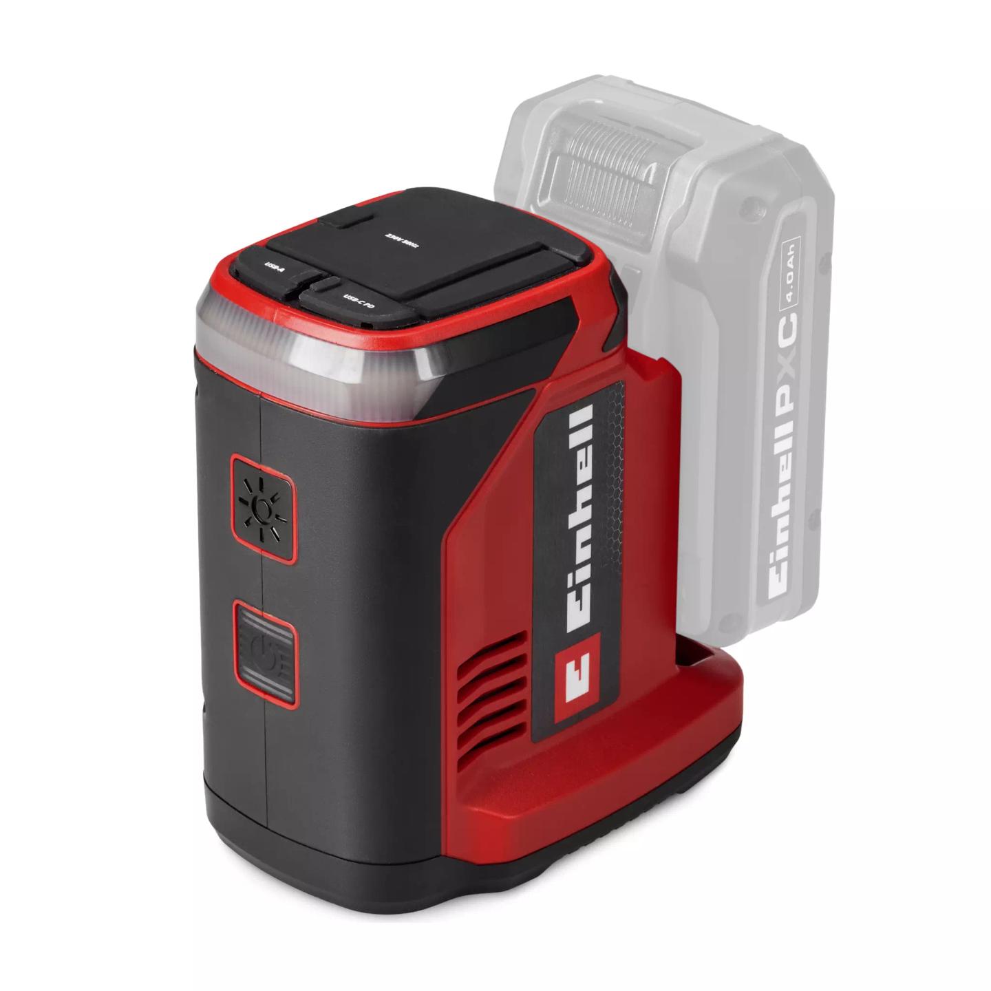 Stacion Energjie me Bateri Einhell TC-ES 18/150/1 Li-Solo, 18V, 150W, USB-A, USB-C-PD, 230V - Kuqe/Zezë - 2