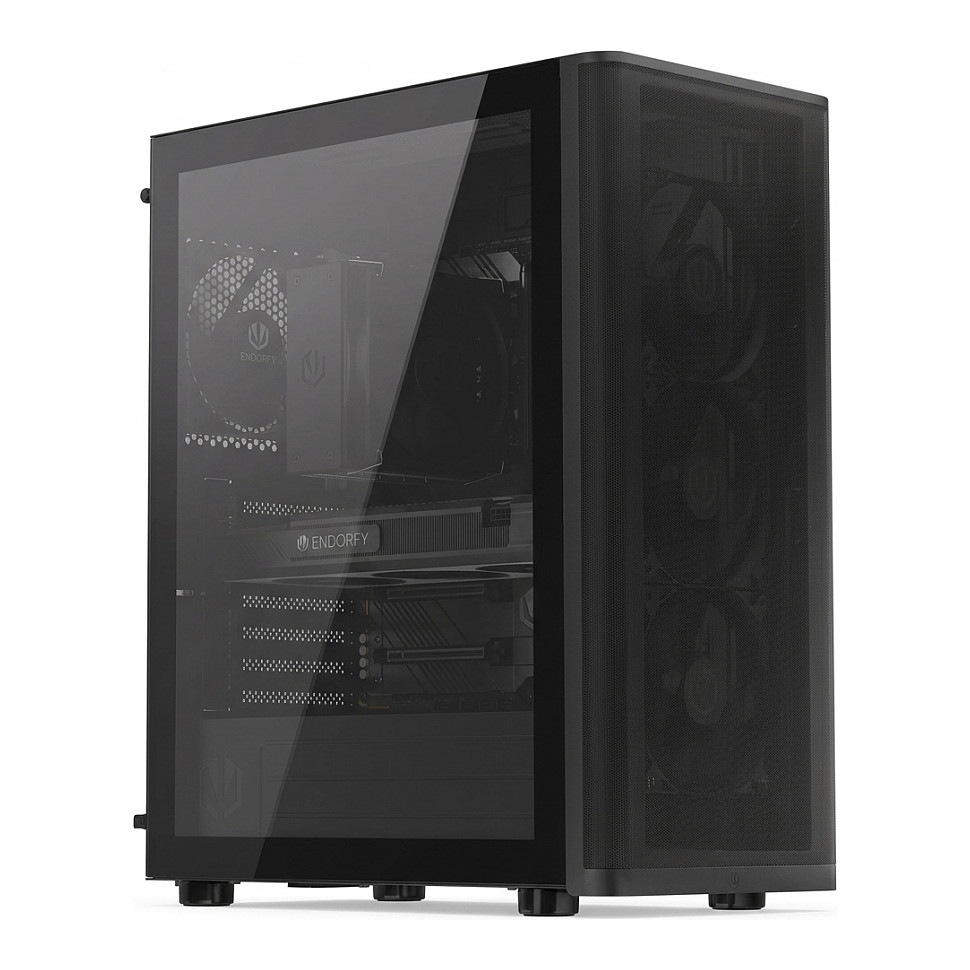 Kasë PC ENDORFY Ventum 400 Air / Mid Tower / ATX / 4x 120mm Stratus PWM Fan / Tempered Glass / Mesh / USB-C 10Gbps - Zezë