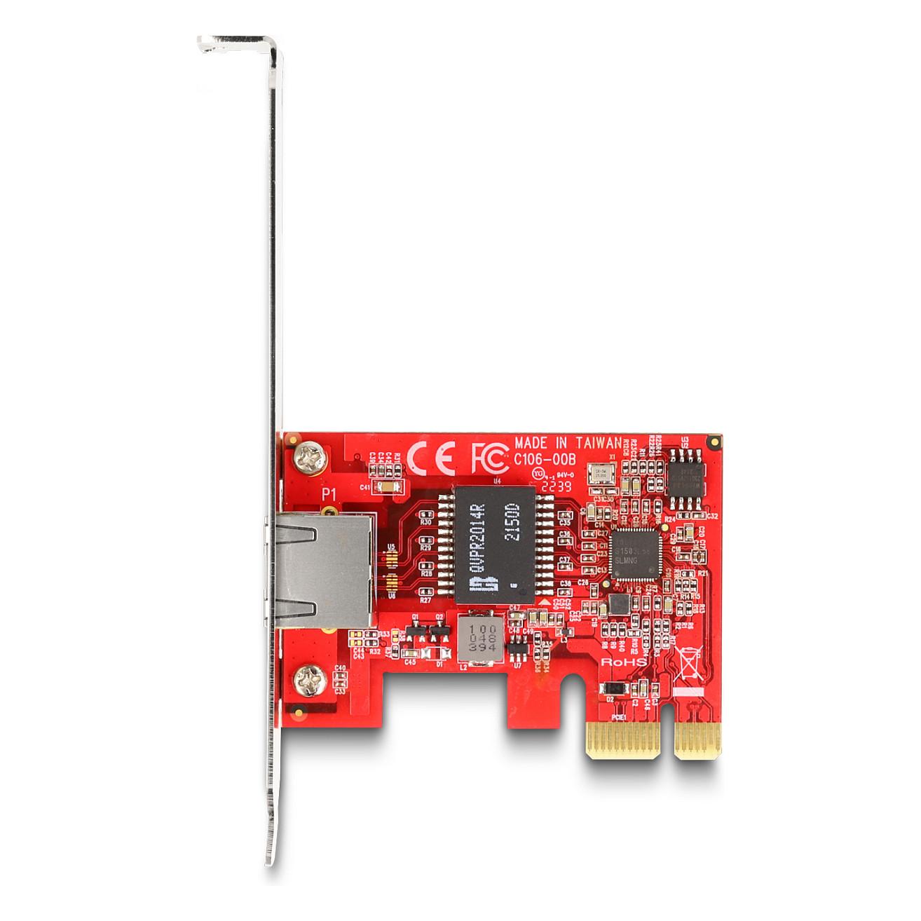 Karta të Rrjetit Delock 90100 / PCIe 2.0 x1 / 1x 2.5 Gigabit LAN RJ45 / 2.5Gbps / Intel i225V / Low Profile - 3
