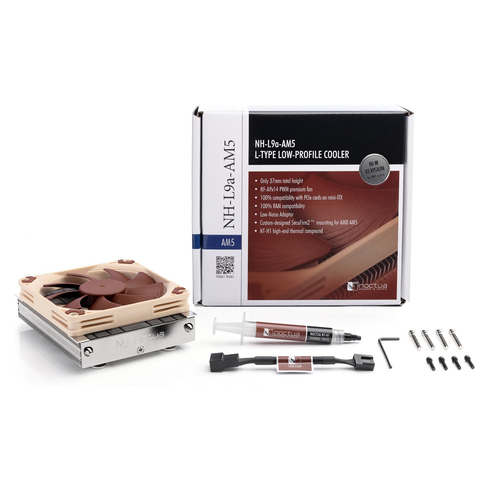 Ftohës për Procesor Noctua NH-L9a-AM5 / AM5 / Low-Profile / 92mm / 2500 RPM - Kafe - 4