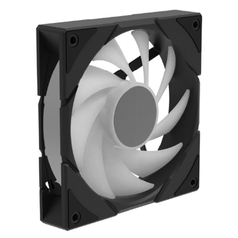 Ftohës për Kasë DeepCool CG580 / 120mm / 400-1300 RPM / ARGB / PWM – Zezë - 3