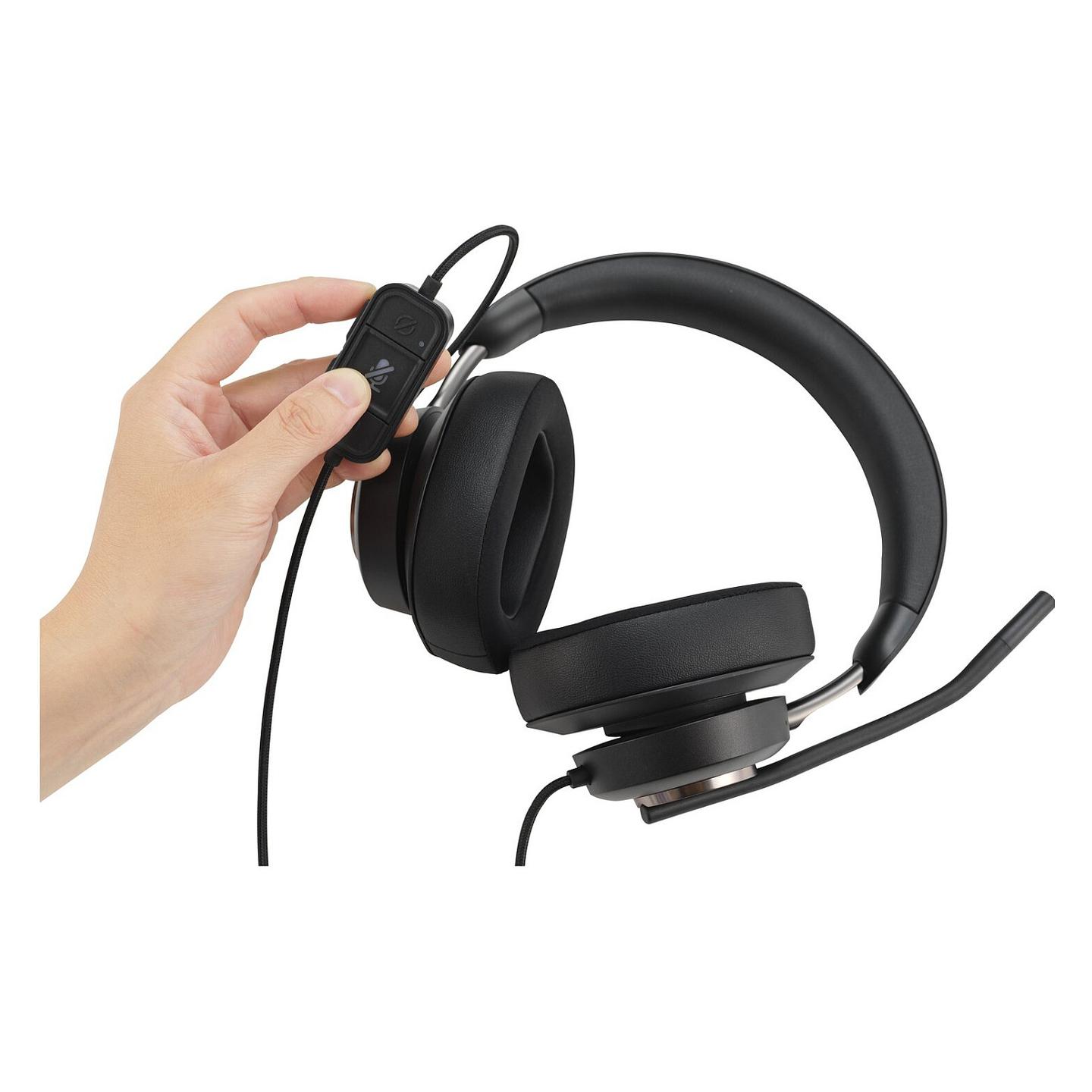 Kufje me kabllo Kensington H2000 / USB-C / Stereo / 40mm / Mikrofon me reduktim të zhurmës - Zezë - 10
