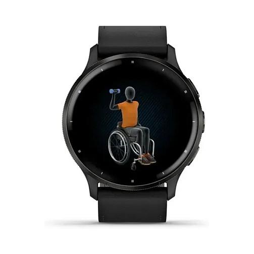 Orë e mençur Garmin Venu 3, 45mm, AMOLED, GPS, 8GB, Rrip Lëkure – Zezë/Hiri - 6