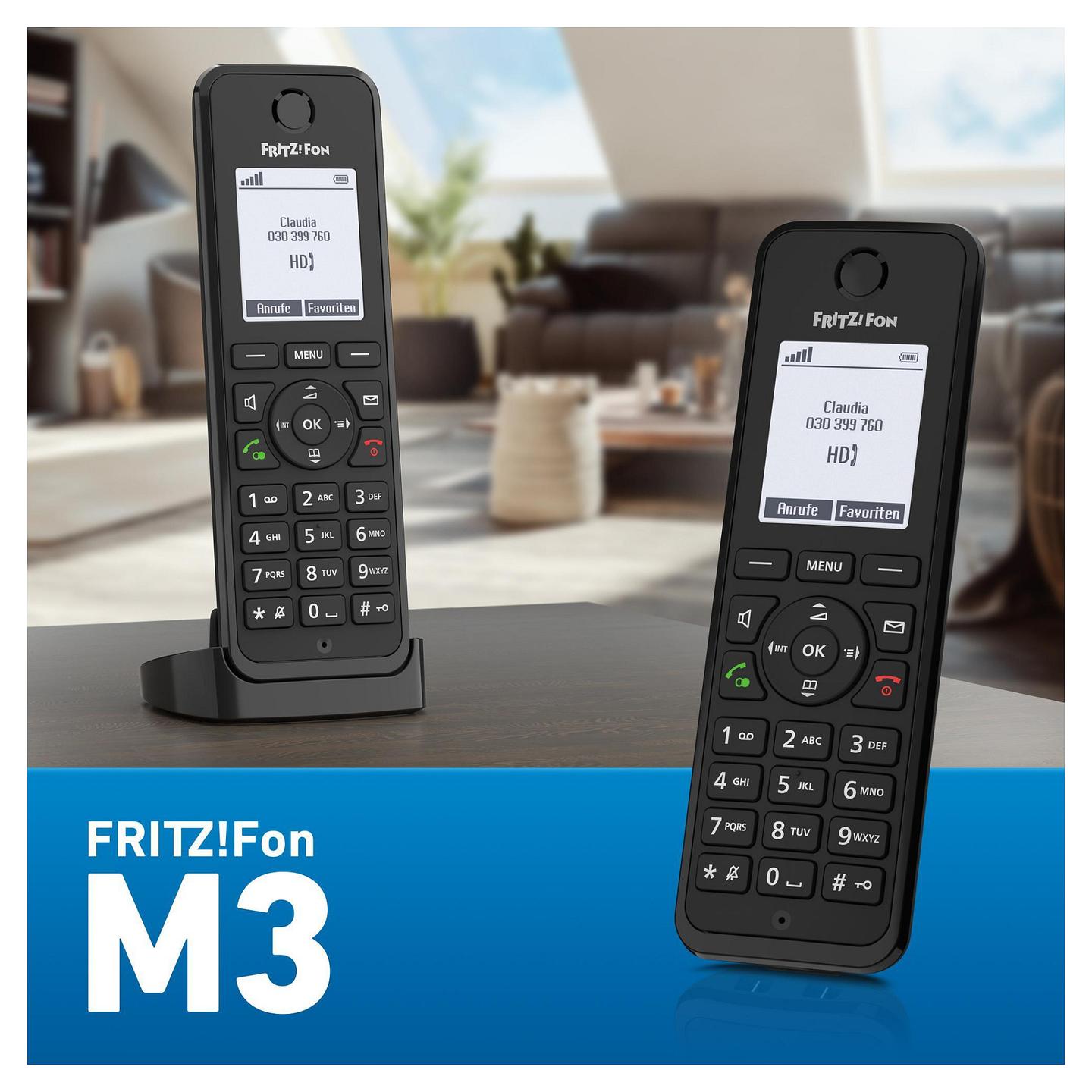 Telefon DECT FRITZ!Fon M3, 1.8" Monokrom, HD Telefonie, Hands-Free - Zezë - 6