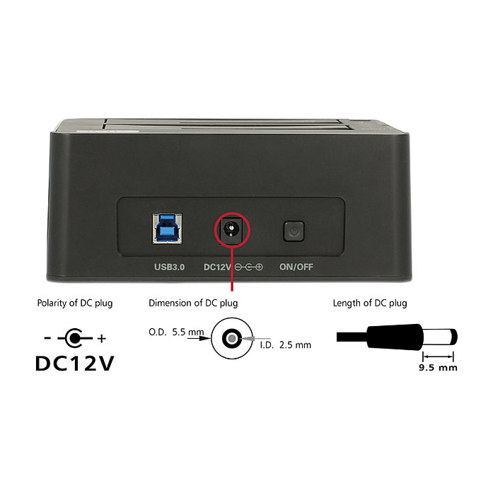 Docking Station DeLOCK 62661 / 2-Bay / 2.5"/3.5" / SATA / USB 3.2 Gen 1 / Clone - Zezë - 2