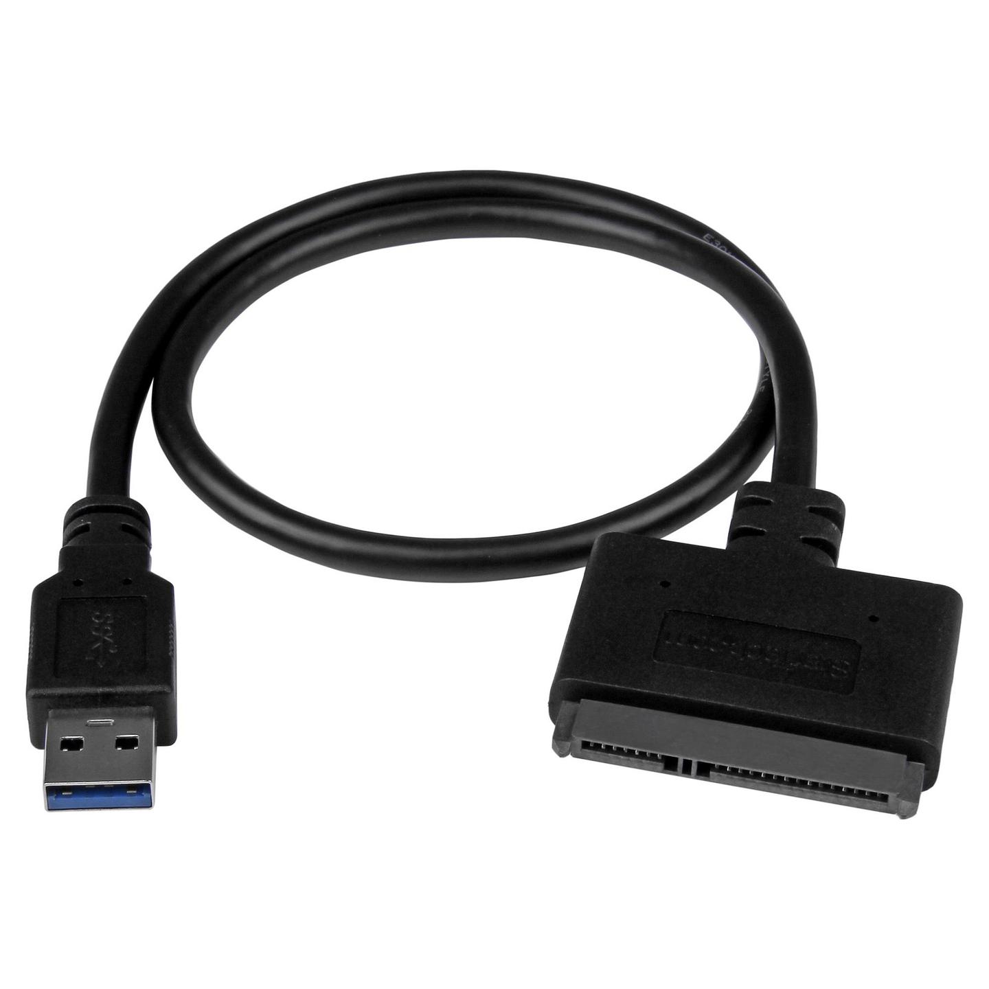 Kabllo USB StarTech.com USB312SAT3CB, USB 3.1 Gen 2, USB-A në SATA 2.5", 10 Gbps, UASP, 0.5 m - Zezë