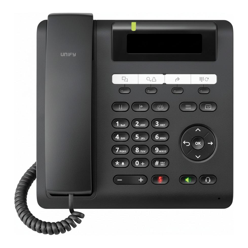 Telefon i Thjeshtë Mitel OpenScape Desk Phone CP205T, ekran monokrom 2 rreshta, 4 taste funksionale - Zezë