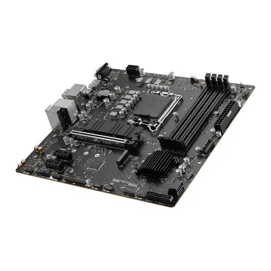 Pllakë Amë MSI PRO B760M-P, Intel B760, LGA1700, DDR5, Micro-ATX, 2x M.2, PCIe 4.0, HDMI, DisplayPort, VGA, Gigabit LAN – Zezë - 3