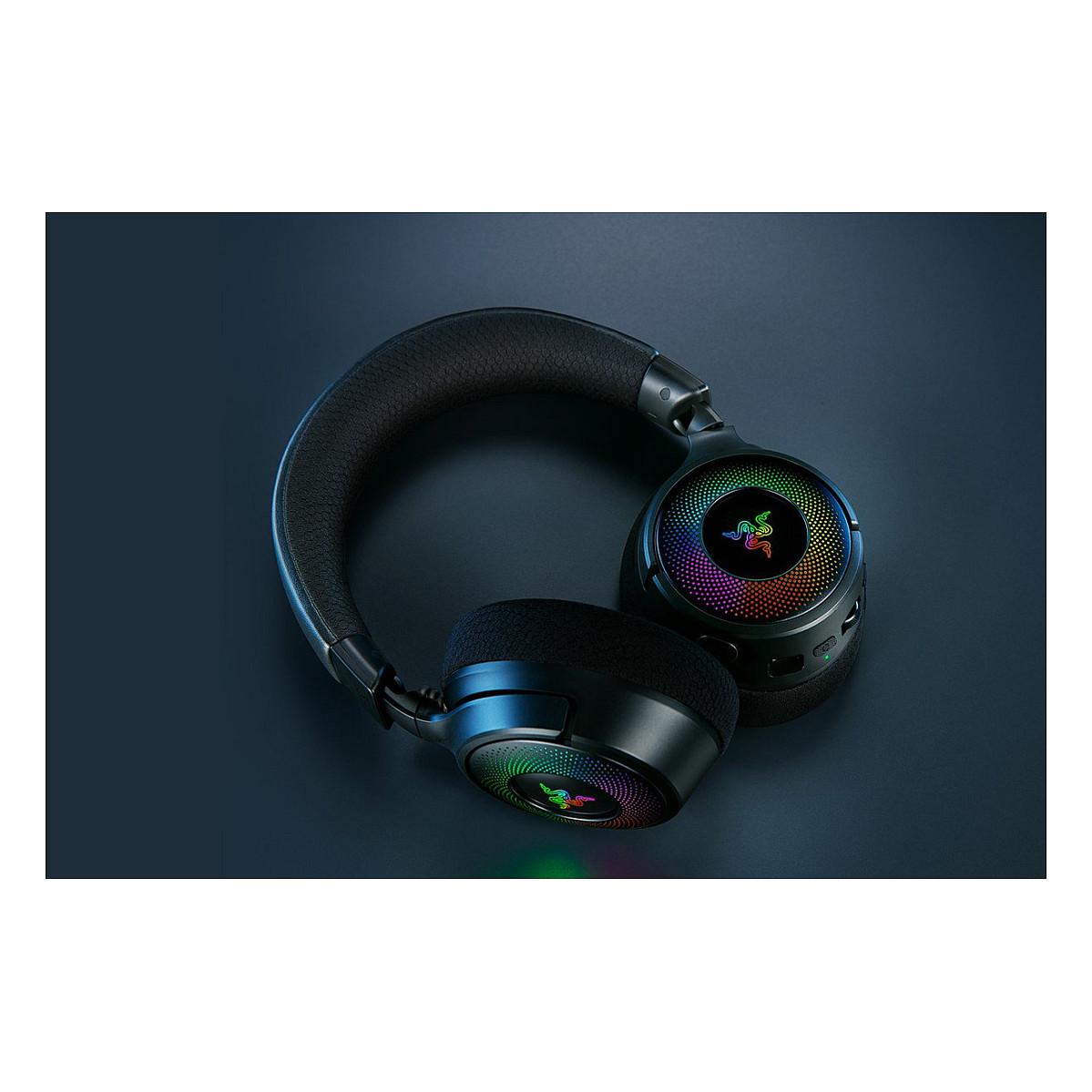 Kufje Gaming Razer Kraken V4, Wireless 2.4GHz, Bluetooth 5.3, USB, 40mm, Mikrofon - Zezë - 8