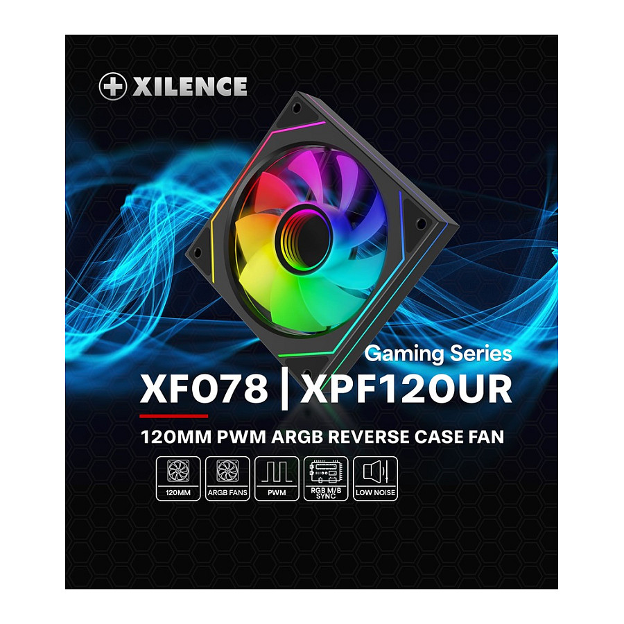 Ftohës për Kasë Xilence Gaming Series XPF120UR.ARGB / 120mm / 500-1800 RPM / ARGB / PWM – Zezë - 7