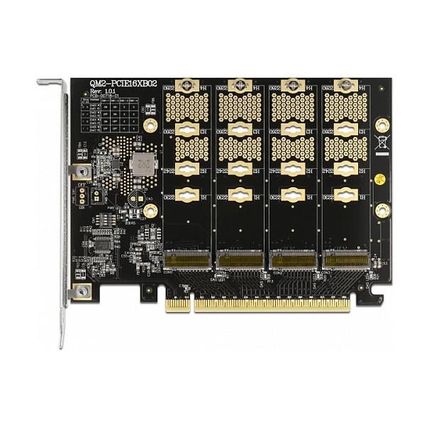 Kartë Zgjerimi PCI Express Delock 89017 / PCIe 4.0 x16 / 4x M.2 Key M / NVMe / Bifurcation - 2