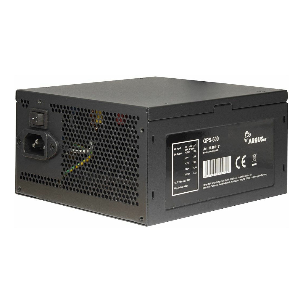 Furnizues Energjie Inter-Tech Argus GPS-600 / 600W / ATX / 80 PLUS Gold / Non Modular – Zezë - 3