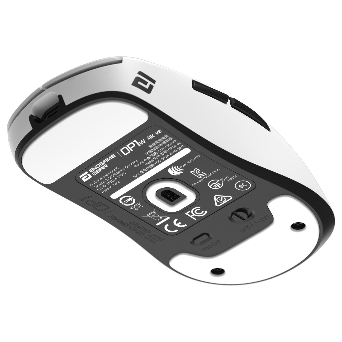 Maus Gaming Endgame Gear OP1w 4K v2 / Wireless / PixArt PAW3950 / 30.000 DPI / 4000Hz / 6 Butona / 2.4 GHz - Bardhë - 13