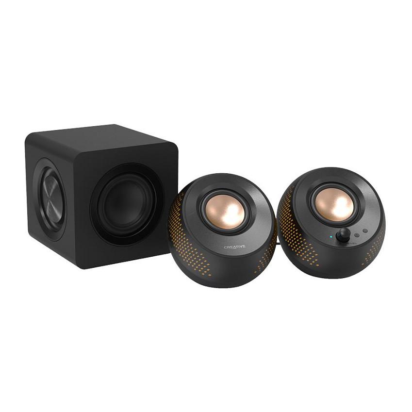 Altoparlantë Creative Pebble X Plus, 2.1, 30W RMS, Bluetooth 5.3, USB-C, RGB - Zezë - 2