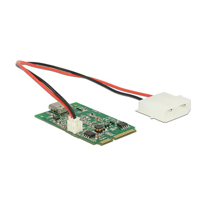Kartë Zgjerimi Mini PCI Express Delock 95259 / Mini PCIe Full Size / 1x USB Type-C / USB 10Gbps / Asmedia ASM1142 - 4