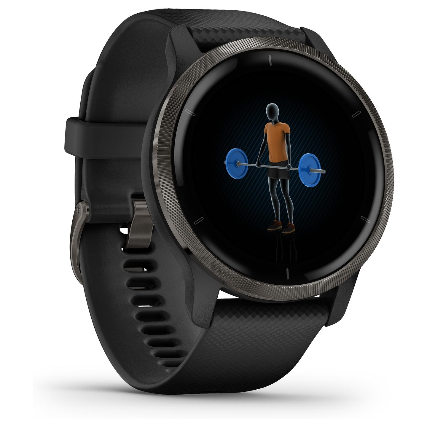 Orë e mençur Garmin Venu 2 / 45mm / AMOLED / GPS / Bluetooth / Wi-Fi - Zezë/Slate - 57