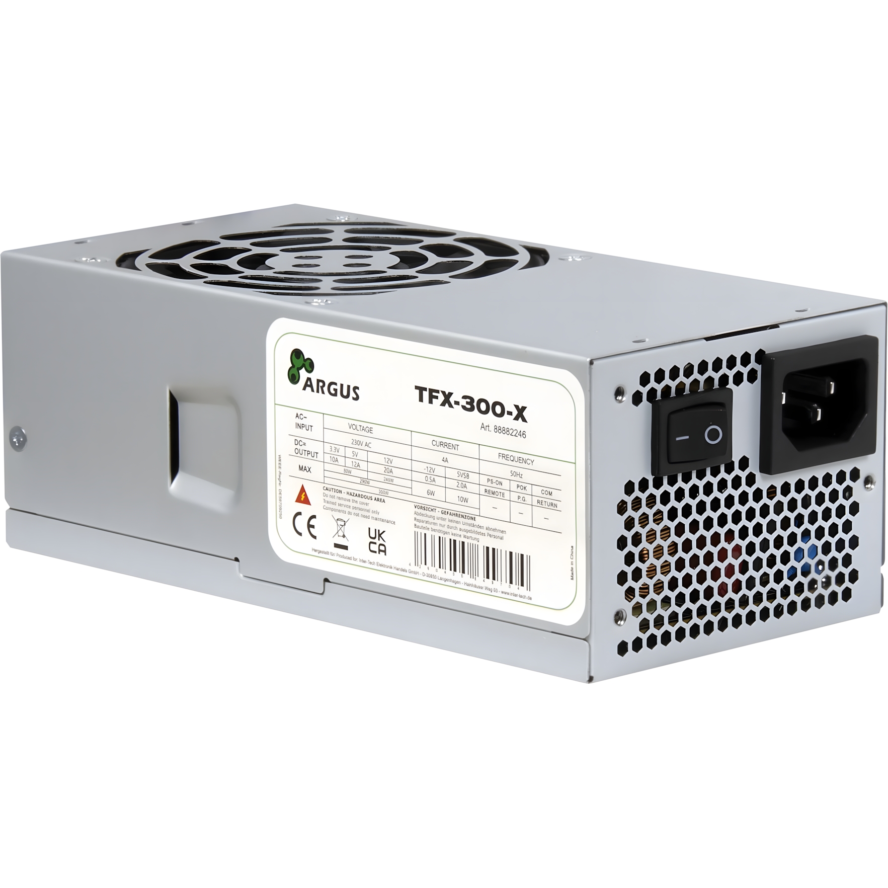 Furnizues Energjie Inter-Tech Argus TFX-300-X / 300W / TFX / 1x PCIe / Non Modular – Gri - 2