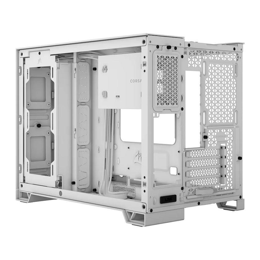 Kasë PC Corsair 2500D AIRFLOW / Midi Tower / Micro-ATX + Mini-ITX / 2x 120mm + 1x 120mm Fan Support / Tempered Glass - Bardhë - 12