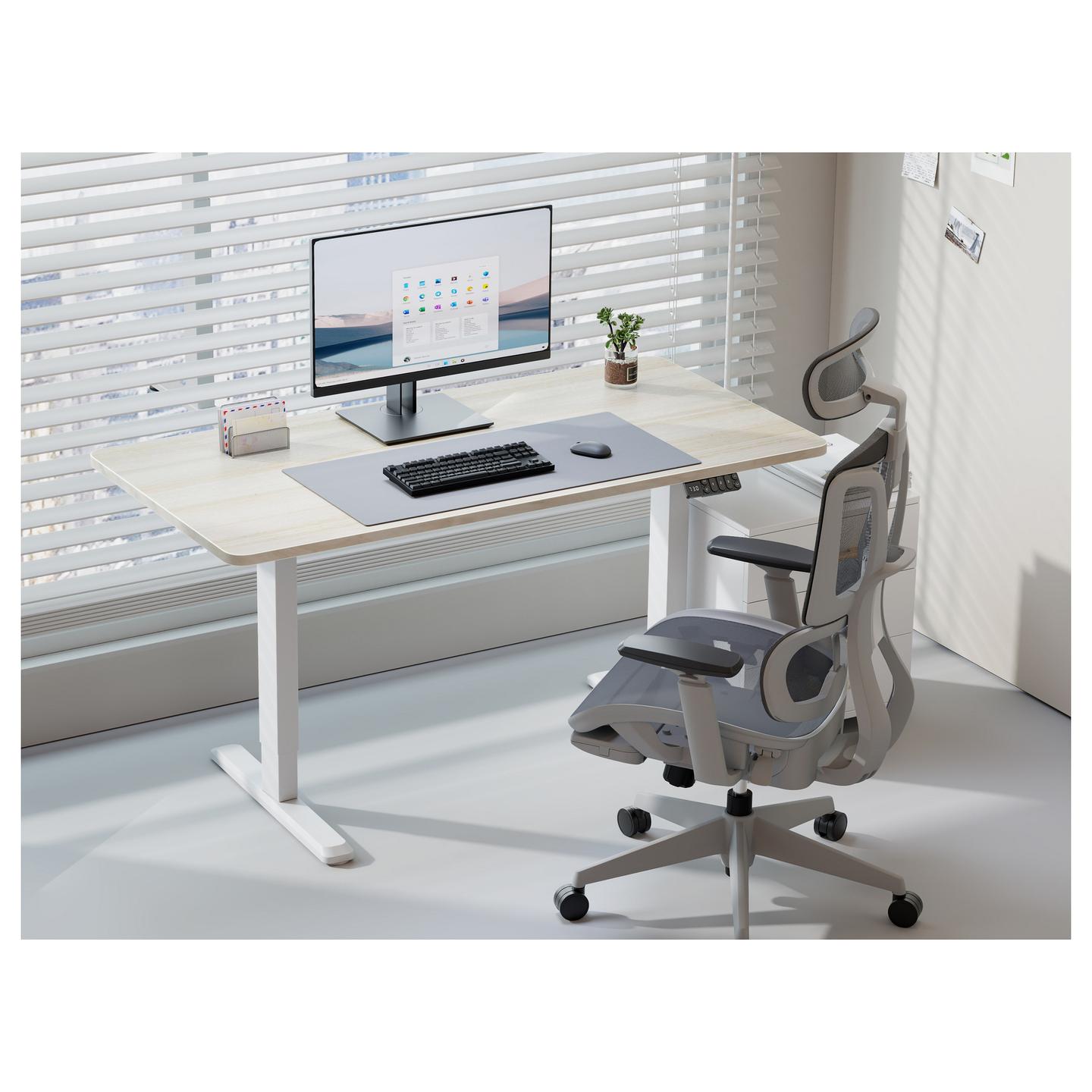 Kornizë për Tavolinë EQUIP 650814, Elektrike, 2 Motorë, 2 Këmbë, 125kg, 62–126cm, 1x USB-C 18W - Bardhë - 4