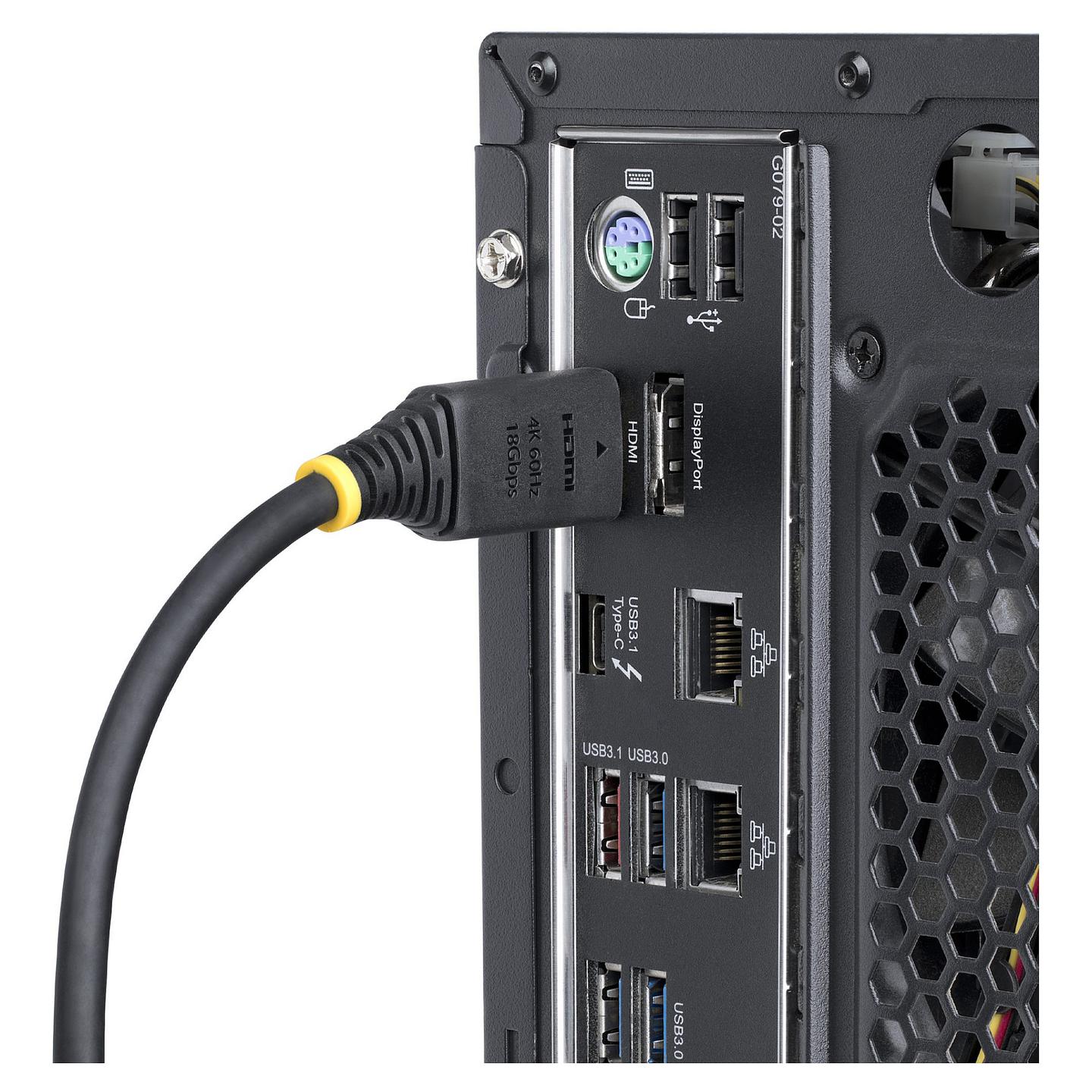 Kabllo HDMI StarTech.com HDMI2CABLE-4K60-150C / HDMI në HDMI / 1.5m / HDMI 2.0 / 4K 60Hz / 1440p 144Hz - Zezë - 8