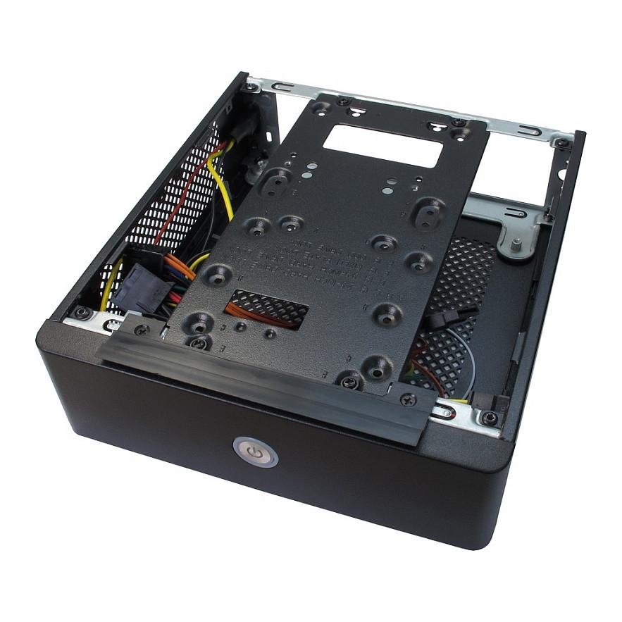 Kasë Inter-Tech ITX-601, Mini-ITX, Mini-Tower, 2x 2.5", Furnizim 60W - Zezë - 7
