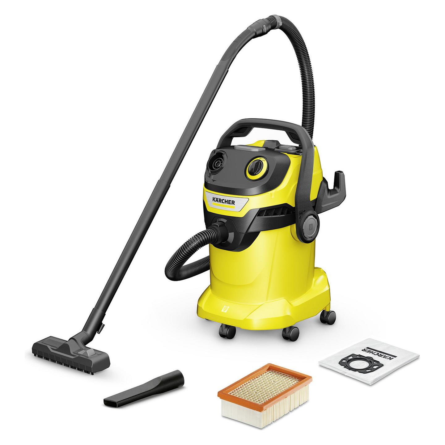 Fshesë me Vakum Kärcher WD 5 V-25/5/22 / 1100W / 25L / Dry & Wet – Verdhë/Zezë