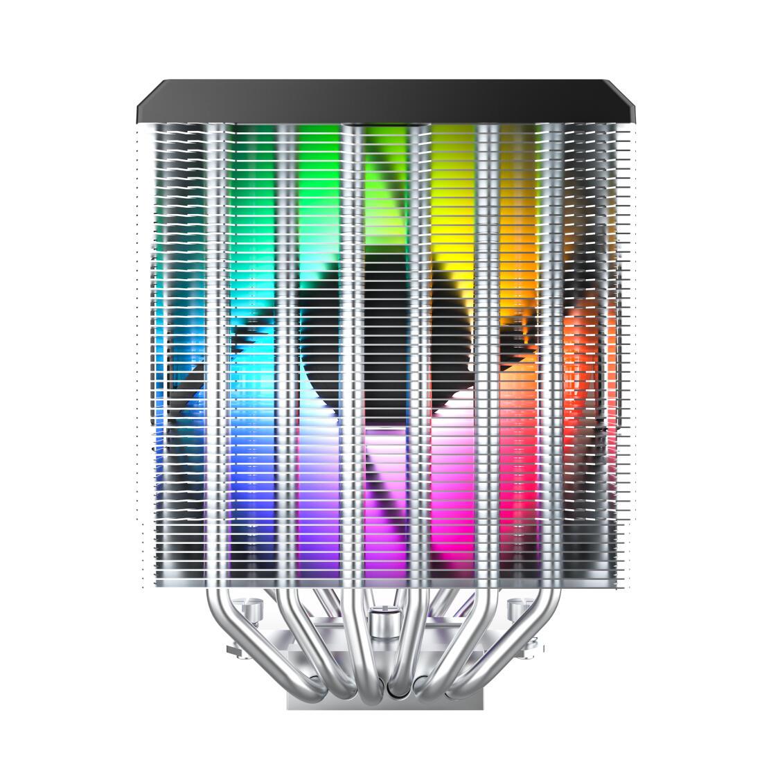 Ftohës për procesor Montech NX600 ARGB / Dual Tower / 2x 120mm ARGB Fan / 800-2000 RPM – Zezë - 3