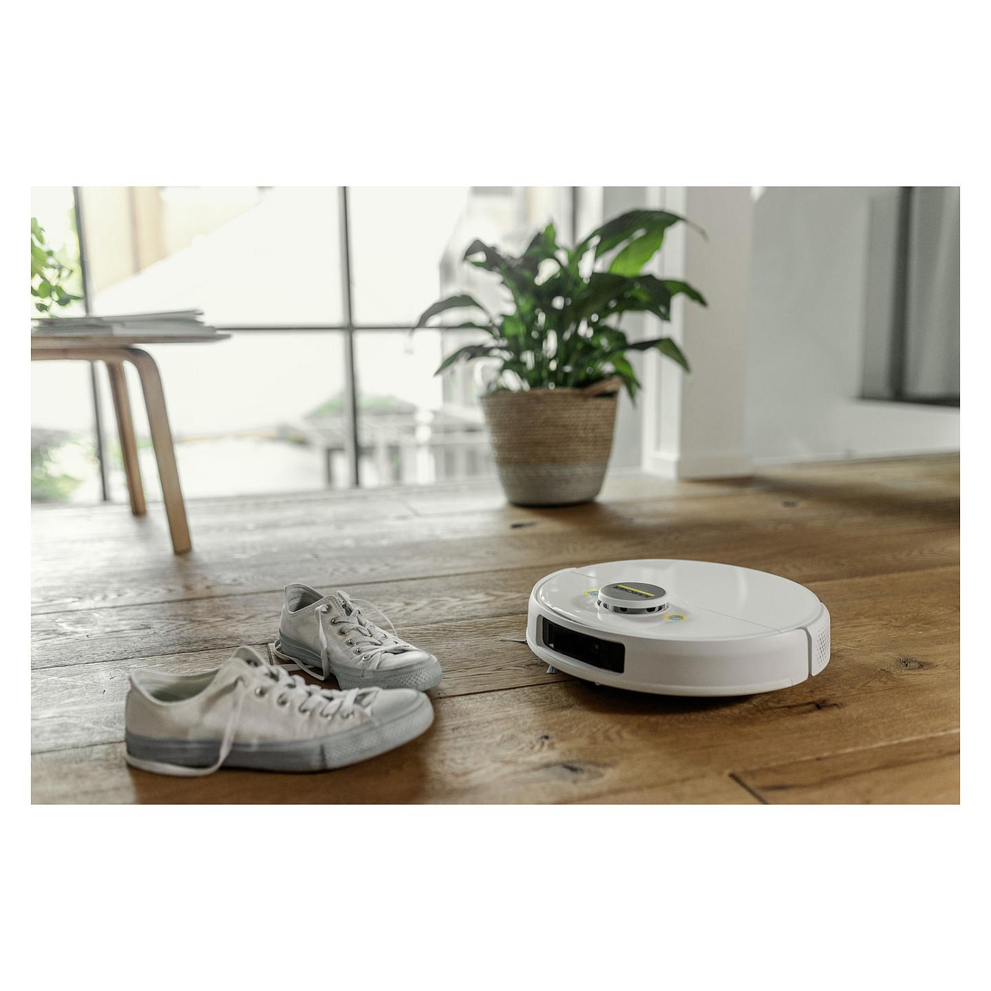 Fshesë Robotike Kärcher RCV 5 / Robot Fshesë me Mop / LiDAR / 5000 Pa / 330 ml / 240 ml - Bardhë - 5