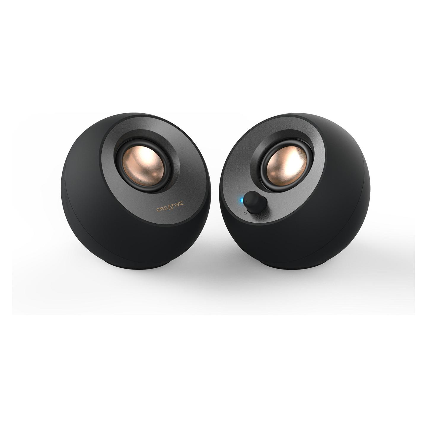 Altoparlantë Creative Labs Pebble V2, 2.0, 8W RMS, 16W Peak, USB-C, AUX - Zezë - 4