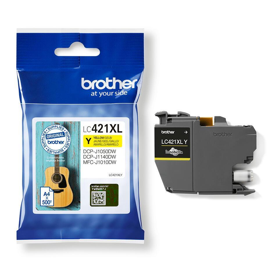 INK Brother LC-421XLY / 500 faqe / XL - Verdhë - 2